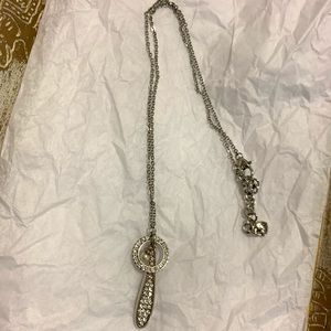 Brighton Rhinestone Necklace with Pearl Bead